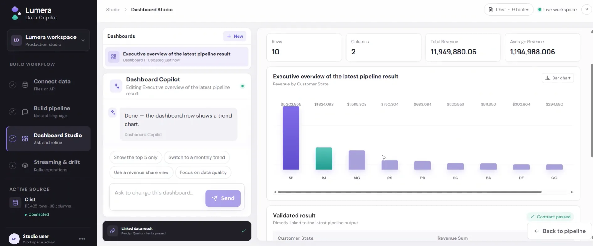Lumera Data Copilot — view 1