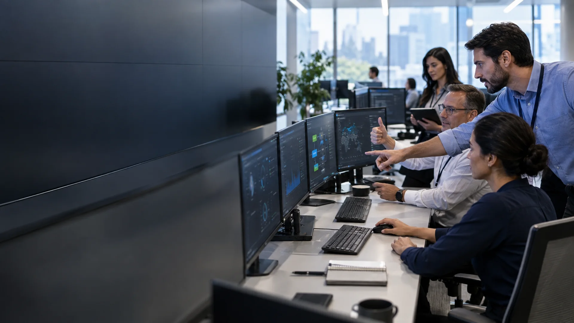 Team working on the AI Agents & Intelligent Automation service